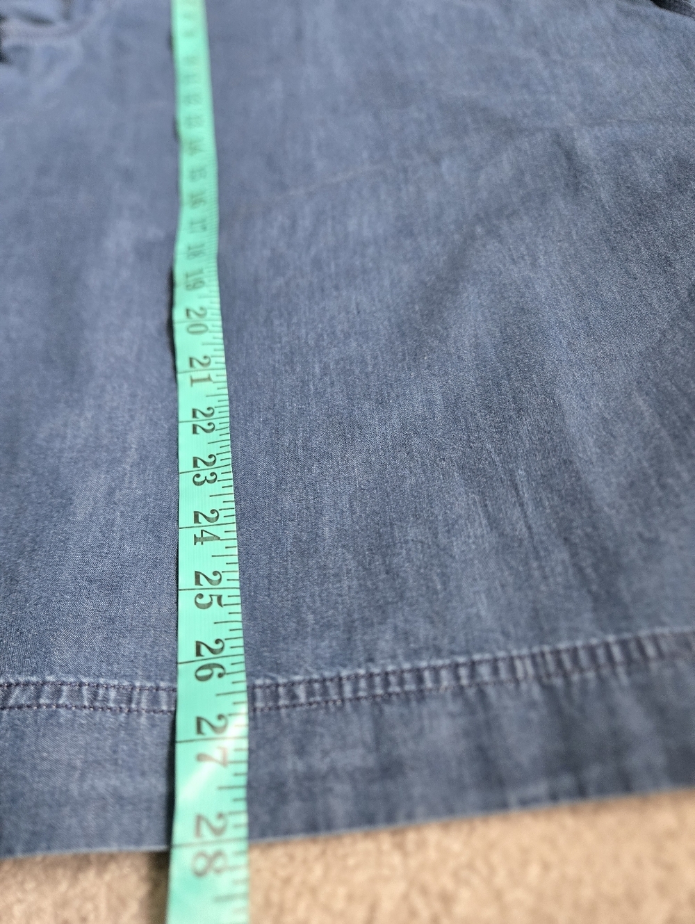 Ralph Lauren LRL Blue Denim Lightweight V Neck Tunic With Roll Cuffs. Size Med - Picture 10 of 10